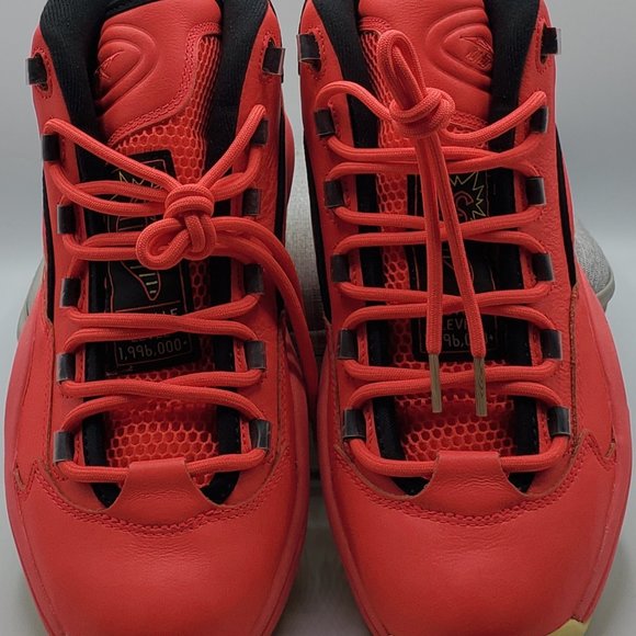 REEBOK QUESTION MID 'HOT ONES' MEN'S SIZE 10.5 BASKETBALL SNEAKERS GV7093 RARE - Picture 6 of 9